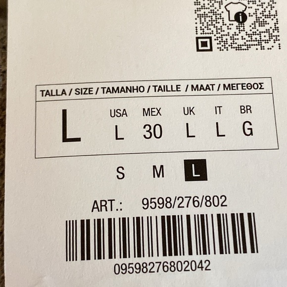 NWT. Zara Gray Wool Blend Knit Buttoned Multi-positional Midi Dress. Size L. - Picture 13 of 15